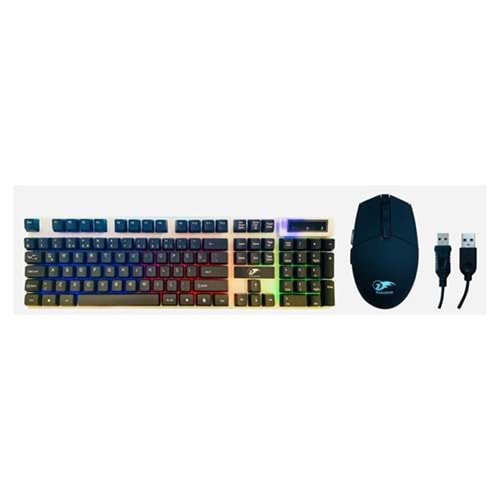 Klavye Mouse Set Oyuncu Işıklı Razador RS-601 Fury