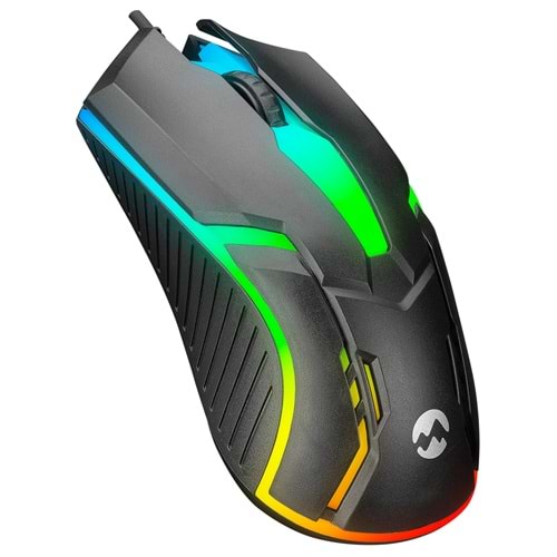 Mouse Oyuncu Gaming Işıklı Everest SM-G52 Siyah