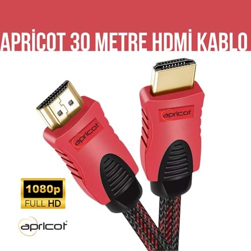 Hdmı Kablo 30 Metre Örgülü Apricot AP-HDK30