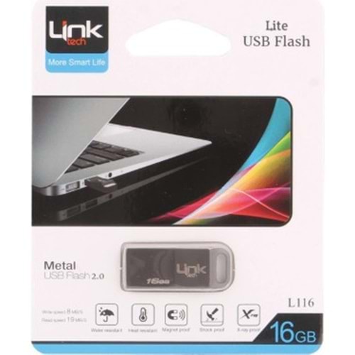 Flash Bellek 16 GB Metal Usb 2.0 Link Tech L116