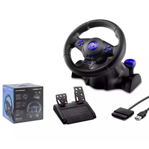 Direksiyon Seti 180 Derece PS2 PS3 PC 3 İn 1 Hadron Vw9803