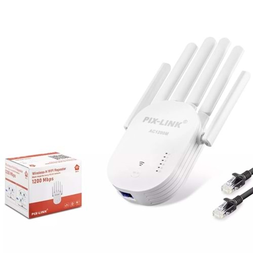 Access Point Router Repeater 1200 Mbps 6 Anten Pix-Link Wr60T