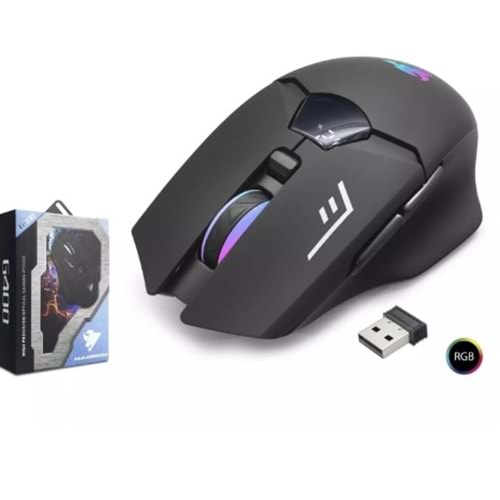 Mouse Oyuncu Bluetooth 1600 Dpi Ekran Göstergeli Rbg Şarjlı Hadron G400