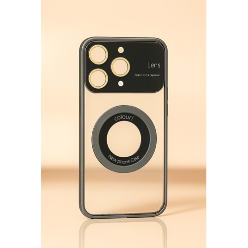 İphone 15 Pro Kılıf Kamera Korumalı Magsafe Colourl Gümüş