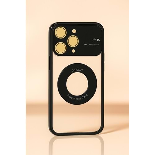 İphone 15 Pro Kılıf Kamera Korumalı Magsafe Colourl Siyah