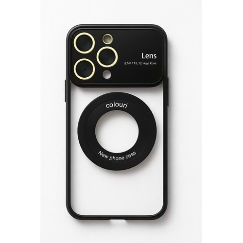 İphone 14 Pro Kılıf Kamera Korumalı Magsafe Colourl Siyah