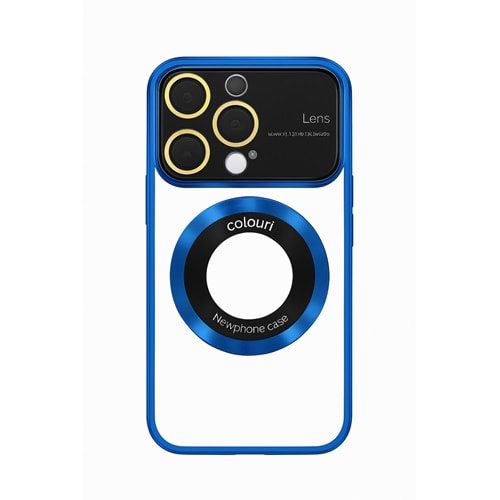 İphone 14 Pro Kılıf Kamera Korumalı Magsafe Colourl Mavi