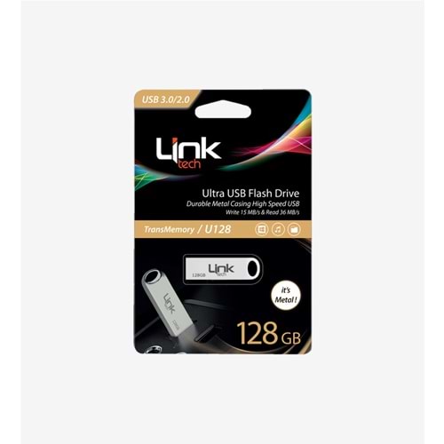 Flash Bellek 128 GB Metal Usb 3.0 Link Tech U128