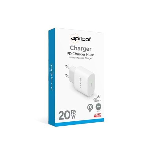 Şarj Kafa Type-C 20W Apricot APC-PD20
