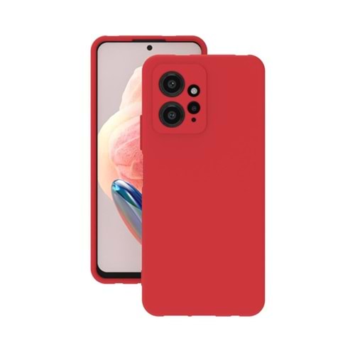 Kılıf Xiaomi Redmi Note 12 Rubber Silikon Kırmızı