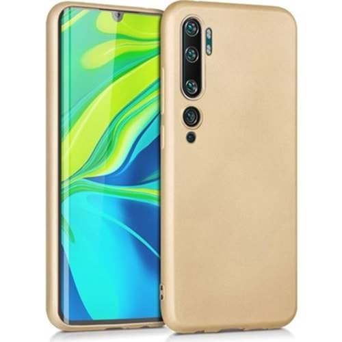 Kılıf Xiaomi Mi Note 10 Pro Silikon Gold