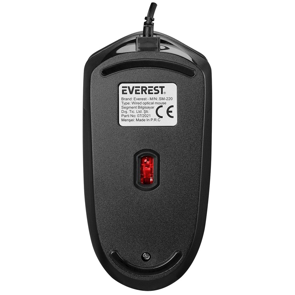 Mouse Optik 3D 1200 Dpi Everest Sm-220 Siyah Gri