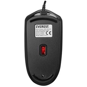 Mouse Optik 3D 1200 Dpi Everest Sm-220 Siyah Gri