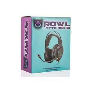 Kulaklık Mikrofonlu Oyuncu Usb 7.1 RGB Ledli Rowl RGH-01 TYTO Siyah