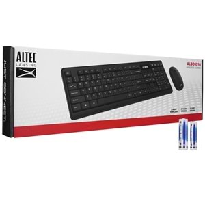 Klavye Mouse Set Kablosuz Türkçe Q Altec Lansing ALBC6314 Siyah