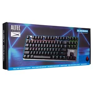 Klavye Oyuncu 87 Tuşlu Süper Kompakt Mekanik Red Switch Rainbow Altec Lansing ALGK8404GR Siyah-Gümüş
