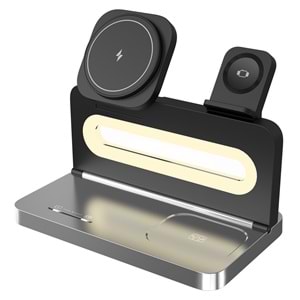 Şarj Aleti Kablosuz Magsafe Telefon Akıllı Saat Kulaklık 3 İn 1 15W S-link SW-CWF120
