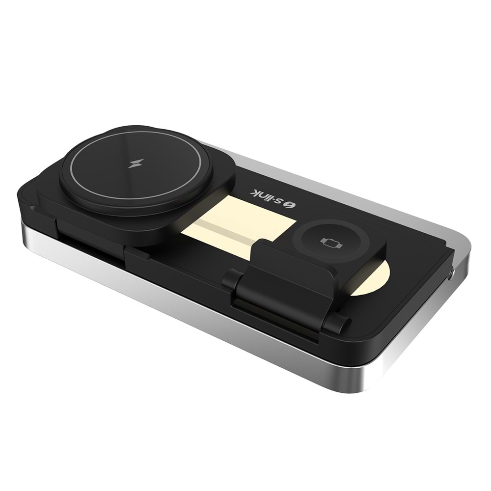 Şarj Aleti Kablosuz Magsafe Telefon Akıllı Saat Kulaklık 3 İn 1 15W S-link SW-CWF120