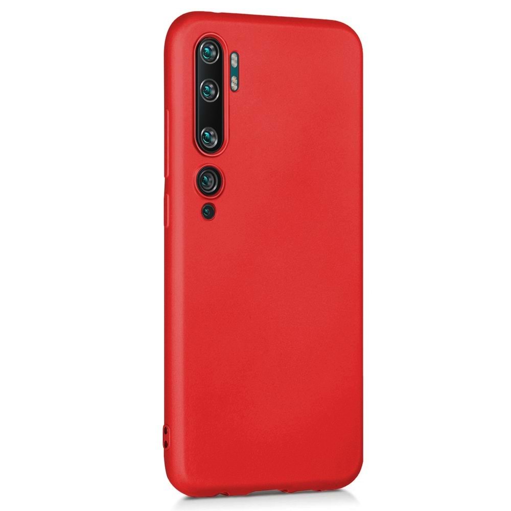 Kılıf Xiaomi Mi Note 10 Pro Silikon Kırmızı