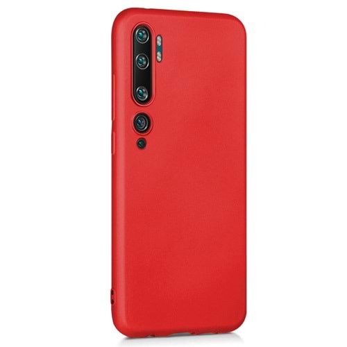 Kılıf Xiaomi Mi Note 10 Pro Silikon Kırmızı